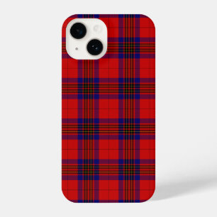 Leslie tartan red blue paars plaid iPhone 14 hoesje