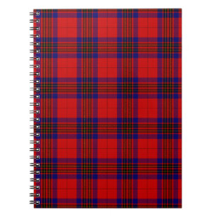 Leslie tartan red blue paars plaid notitieboek