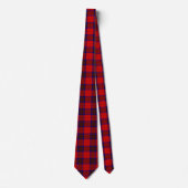 Leslie tartan red blue paars plaid stropdas (Voorkant)