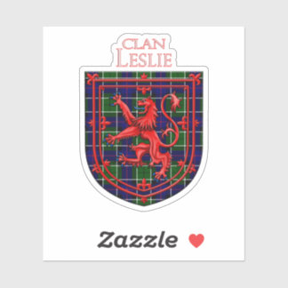 Leslie Tartan Scottish Plaid Lion Rampant Sticker