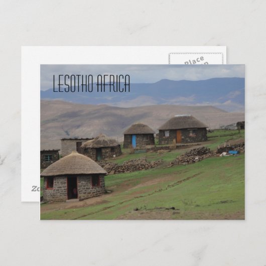 Lesotho Africa Briefkaart (Voorkant / Achterkant)