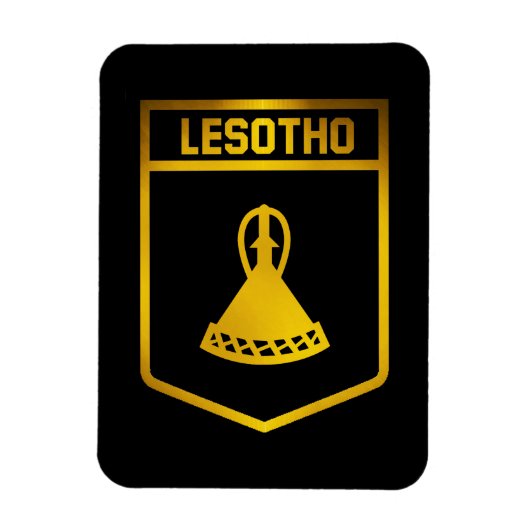 Lesotho Emblem Magneet (Verticaal)