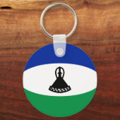 Lesotho Fisheye Flag Sleutelhanger (Voorkant)