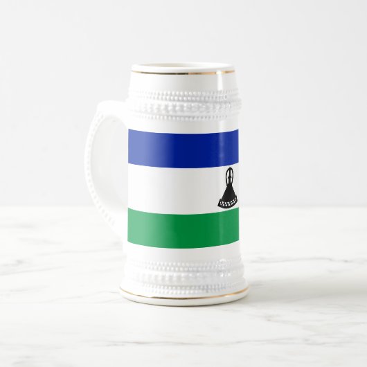 Lesotho Flag Bierpul (Voorkant links)