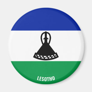 Lesotho Flag Charming Patriotic Magneet