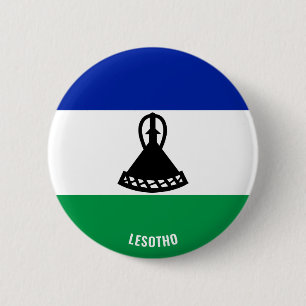 Lesotho Flag Charming Patriotic Ronde Button 5,7 Cm