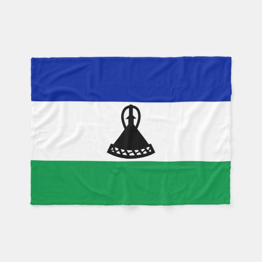 Lesotho Flag Fleece Deken (Voorkant (Horizontaal))