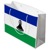 Lesotho Flag Groot Cadeauzakje (Achterkant Gekanteld)
