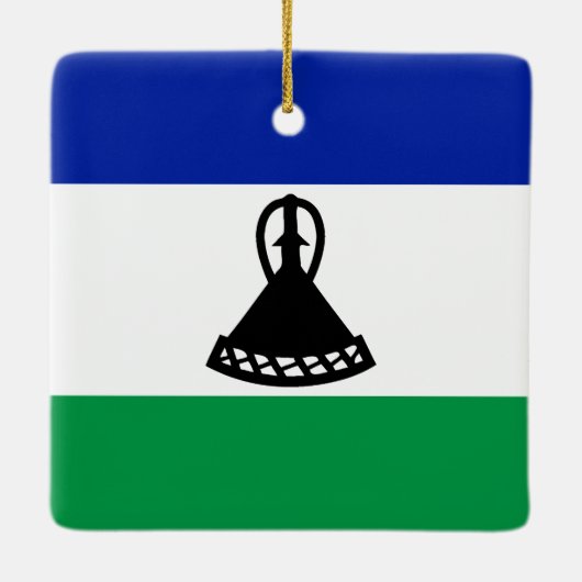Lesotho Flag Keramisch Ornament (Achterkant)