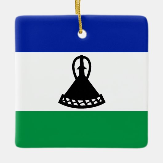 Lesotho Flag Keramisch Ornament (Voorkant)