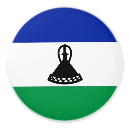 Lesotho Flag Keramische Knop (Voorkant)