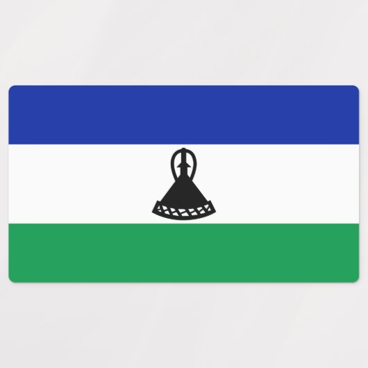 Lesotho Flag Labels (Design 2)