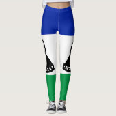 Lesotho Flag Leggings (Voorkant)