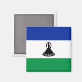 Lesotho Flag Magnet Magneet (Voorkant / Achterkant)