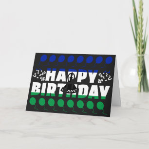 Lesotho Flag Patriotic Birthday Kaart