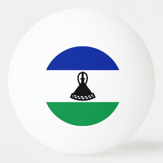 Lesotho Flag Pingpongballen (Achterkant)