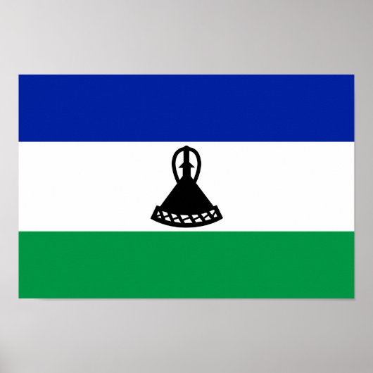 Lesotho Flag Poster (Voorkant)