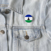 Lesotho Flag Ronde Button 3,2 Cm (In situ)