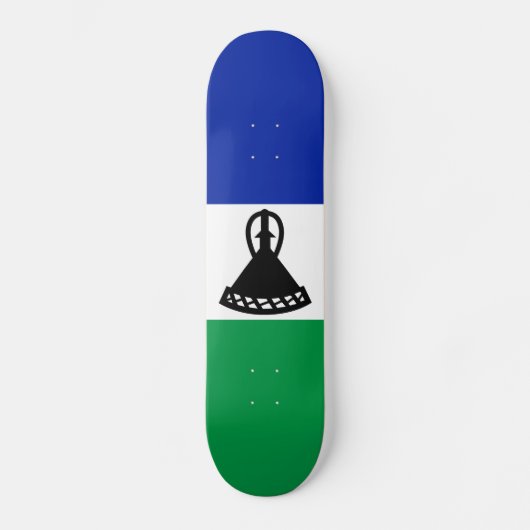 Lesotho Flag Skateboard (Voorkant)