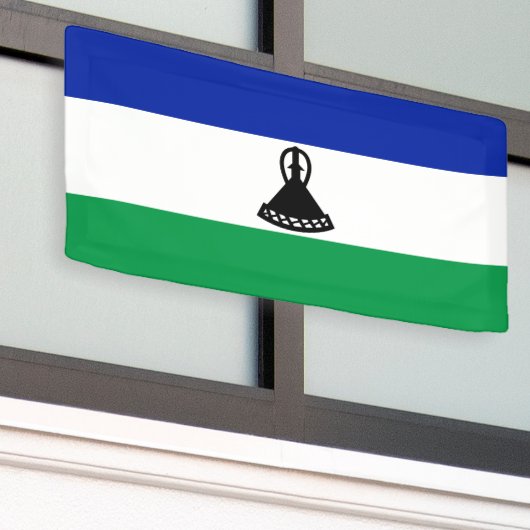 Lesotho Flag Spandoek (Buitenkant Gebouw)