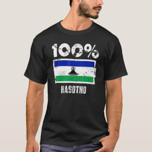 Lesotho Flag Support 100 Basotho Battery Power T-shirt