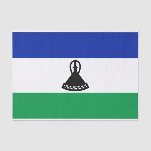 Lesotho Flag Tissuepapier (Voorkant)