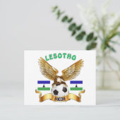 Lesotho Football Design Briefkaart (Staand voorkant)