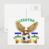 Lesotho Football Design Briefkaart (Voorkant / Achterkant)
