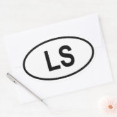 Lesotho "LS" Ovale Sticker (Envelop)