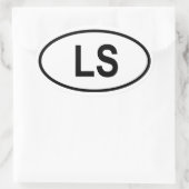 Lesotho "LS" Ovale Sticker (Tas)