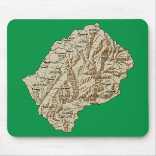 Lesotho Map Mousepad Muismat