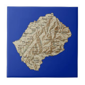 Lesotho Map Tile Tegeltje (Voorkant)
