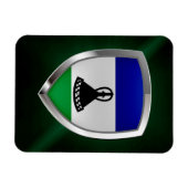 Lesotho Metallic Emblem Magneet (Horizontaal)