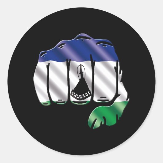 lesotho ronde sticker (Voorkant)
