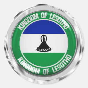 Lesotho Round Emblem Ronde Sticker