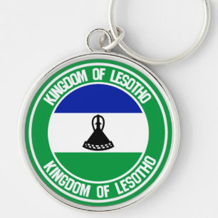 Lesotho Round Emblem Sleutelhanger