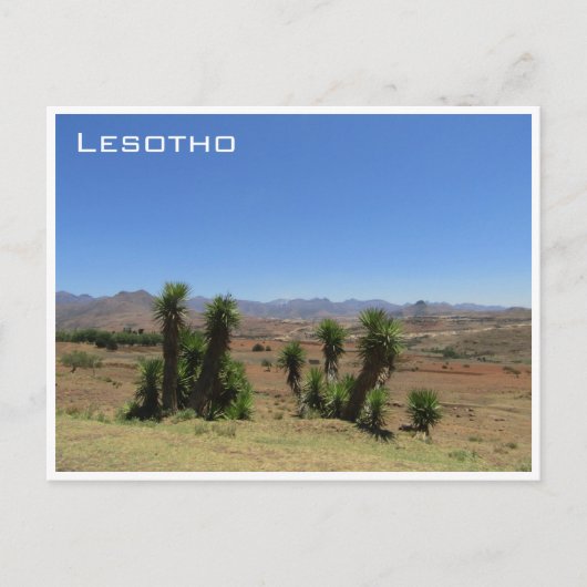 lesotho-uitzicht briefkaart (Voorkant)