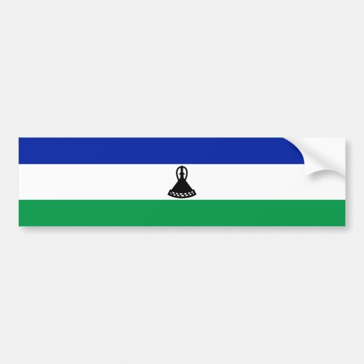 Lesotho-vlag Bumpersticker (Voorkant)