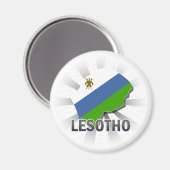 Lesotho Vlag Kaart 2.0 Magneet (Voorkant / Achterkant)