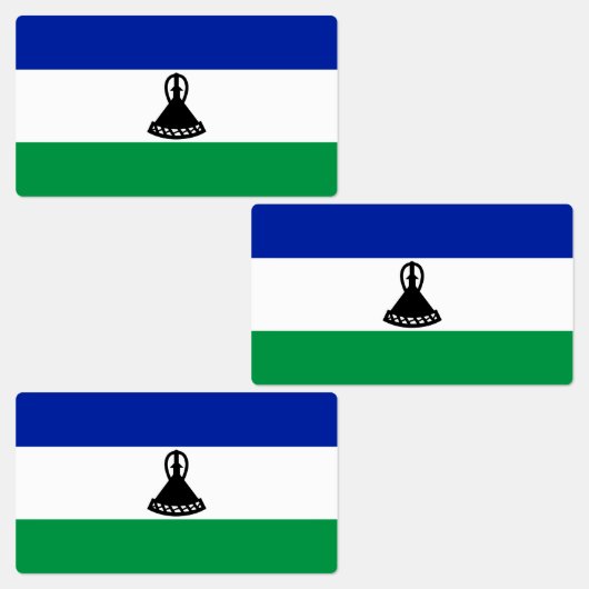 Lesotho Vlag Labels (Groep)