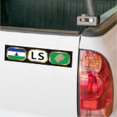 Lesotho Vlag Landkaart Code Bumpersticker (Op Truck)
