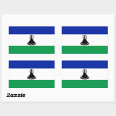 Lesotho-vlag Rechthoekige Sticker (Vel)
