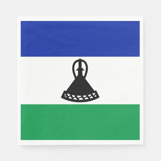 Lesotho Vlag Servet (Voorkant)