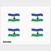 Lesotho Vlag Sticker (Vel)