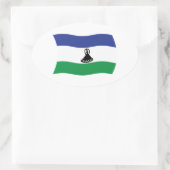 Lesotho Vlag Sticker (Tas)