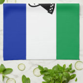 Lesotho-vlag Theedoek (Gevouwen)