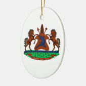 Lesotho-wapenschild Keramisch Ornament (Links)
