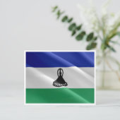 Lesotho - Waving Flag - Briefkaart (Staand voorkant)