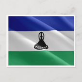 Lesotho - Waving Flag - Briefkaart (Voorkant)