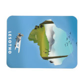Lesotho Zuid-Afrika Ski poster Magneet (Horizontaal)